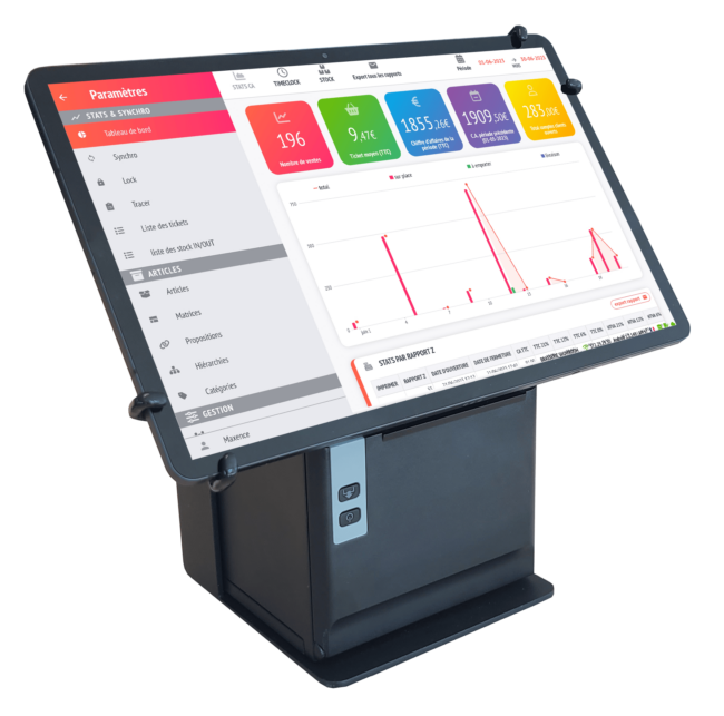 Système de caisse enregistreuse horeca simple