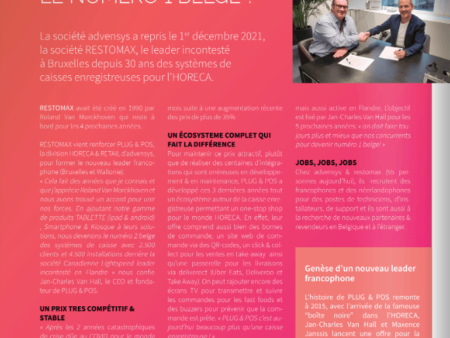 Le numéro 1 des caisses enregistreuses, magazine BeHoreca